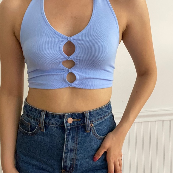 Blue halter top - Picture 2 of 4
